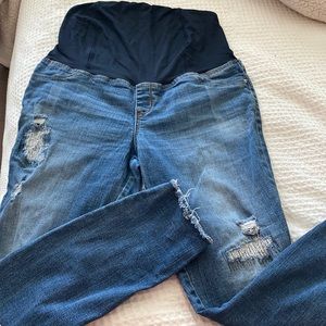 Isabel maternity Jean / jegging size 10 full panel front slight distressing.